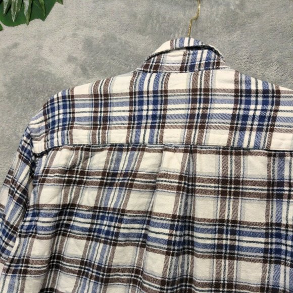 🍑CROFT & BARROW Men Flannel Shirt Winter Button-Down Pocket Casual Plaid MEDIUM - Picture 11 of 12
